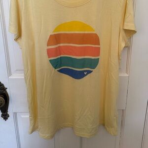 Sub_Urban Riot Yellow Tee with Rainbow Circle